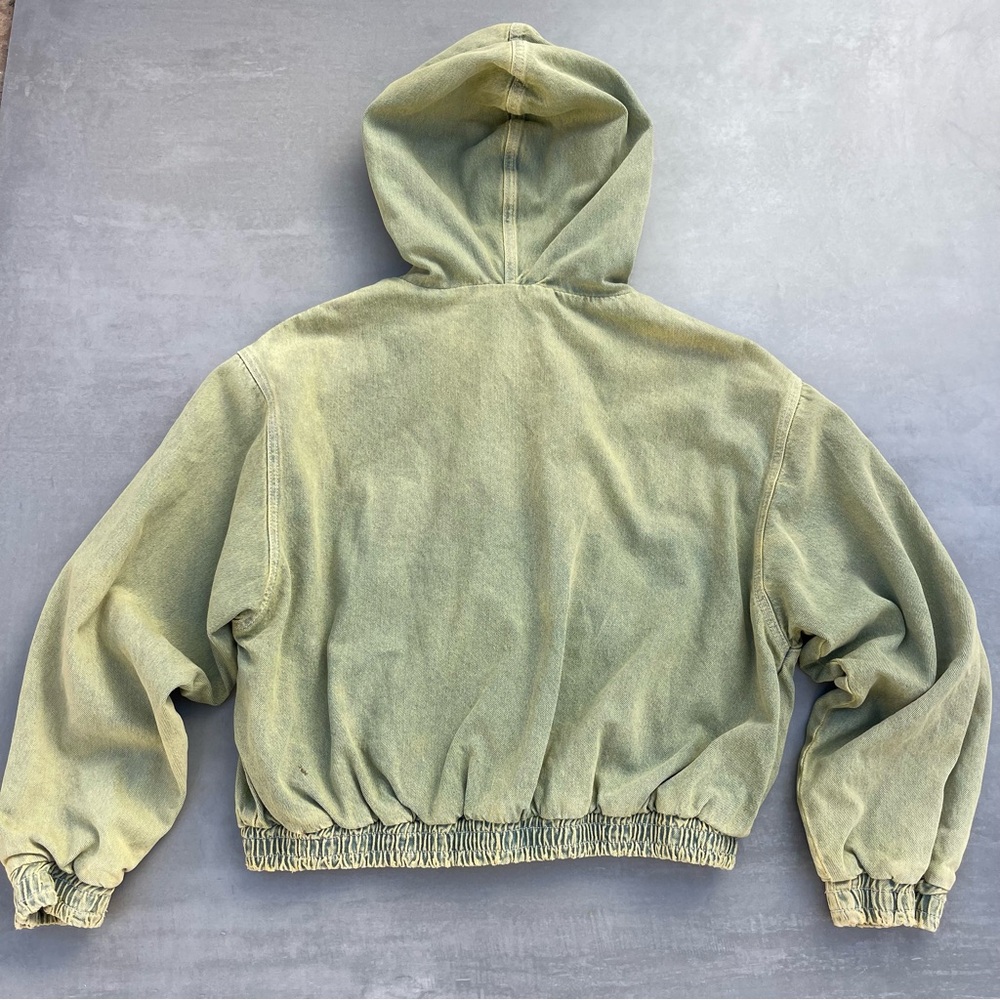 Acid Wash Oversized Denim Hoodie - Picture 3 of 8